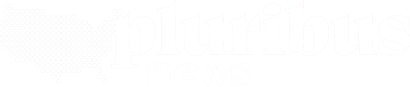 pluribus news white logo